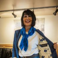 President Mantella showing her Grand Valley jacket.